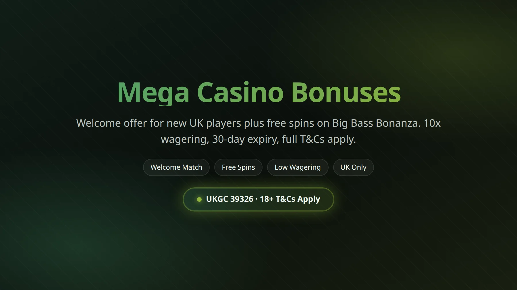Mega Casino bonuses and promotions overview